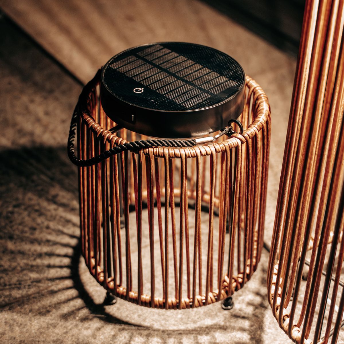 Solar Floor Lamp LUCA Light Oak
