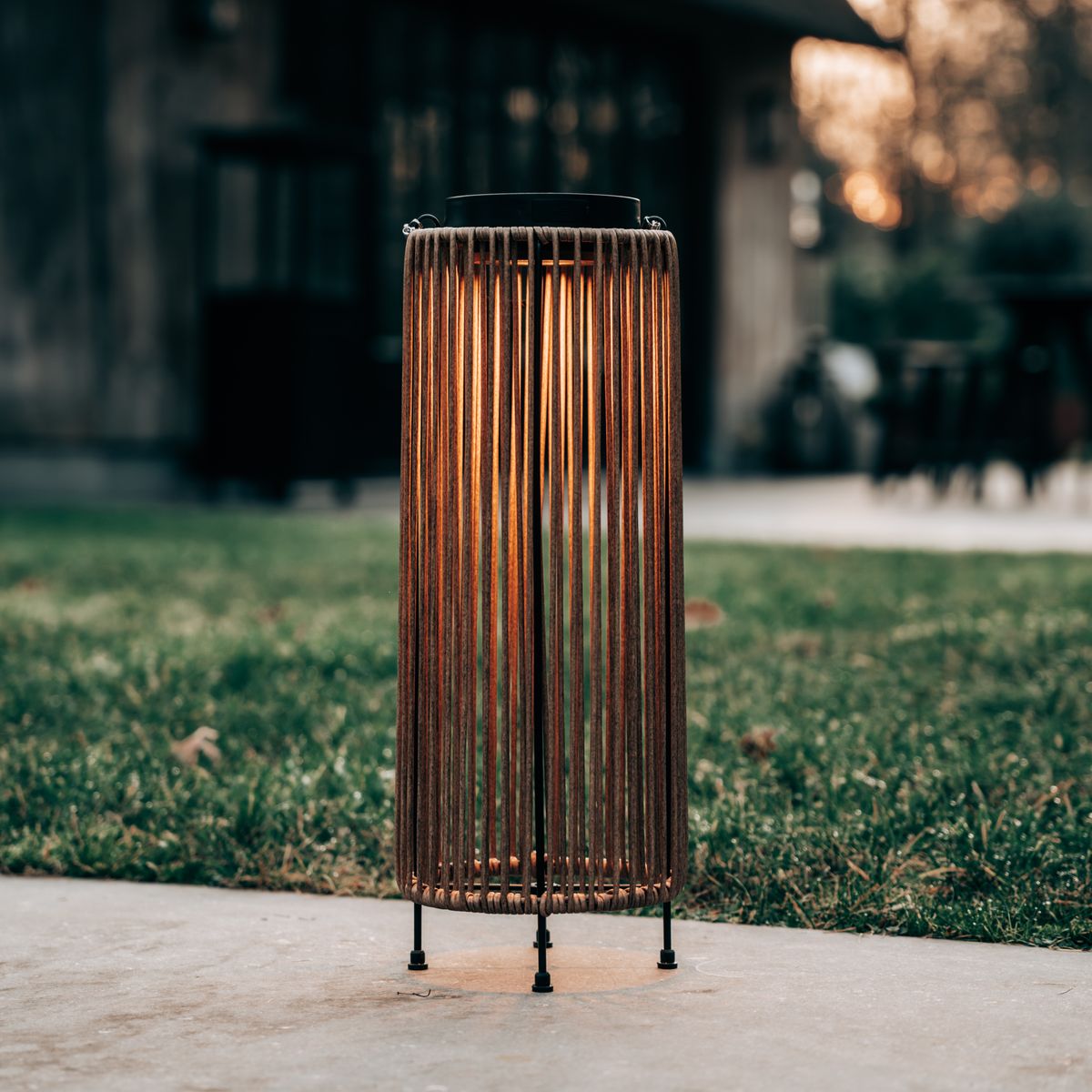 Solar Floor Lamp LUCA Grande Light Oak