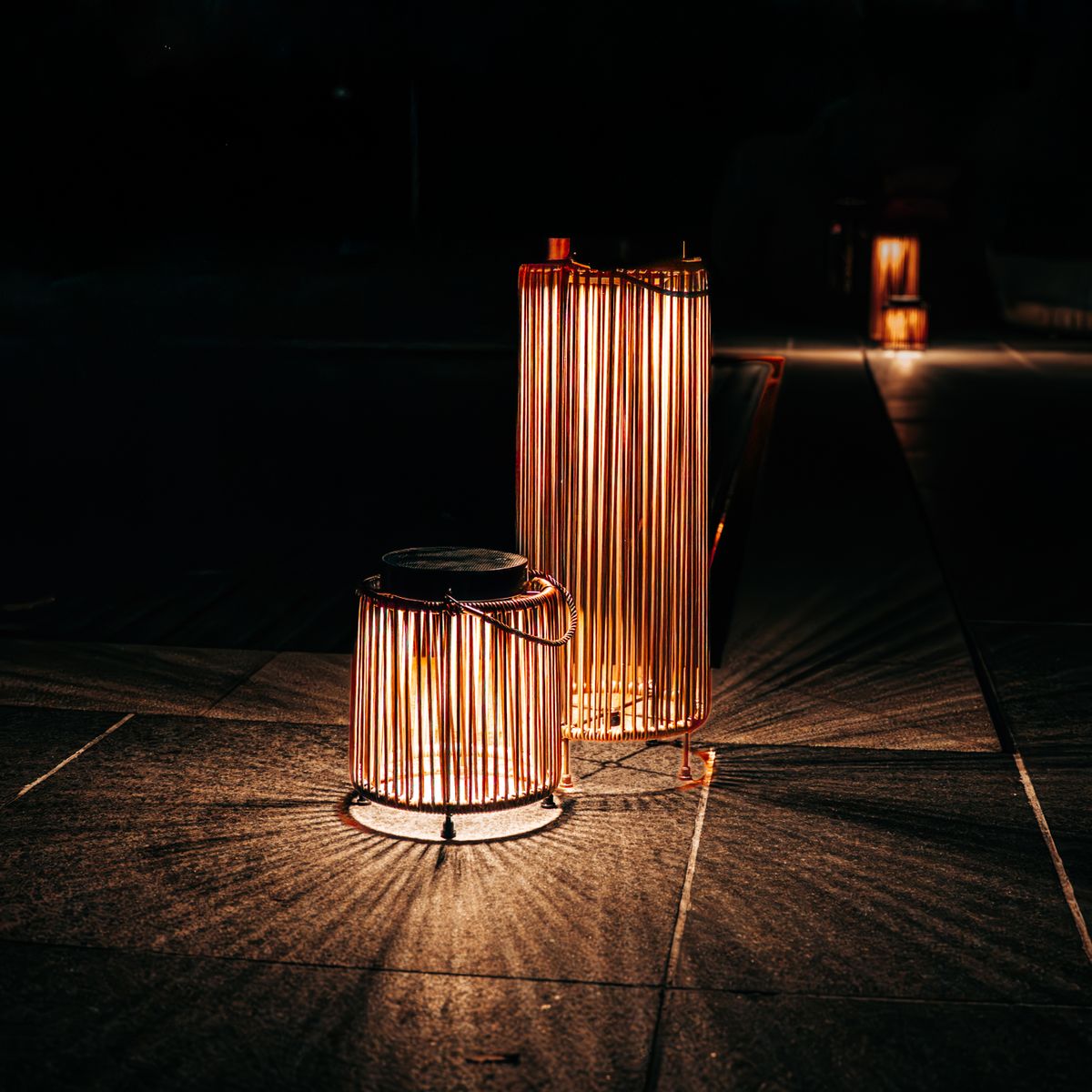 Solar Floor Lamp LUCA Light Oak