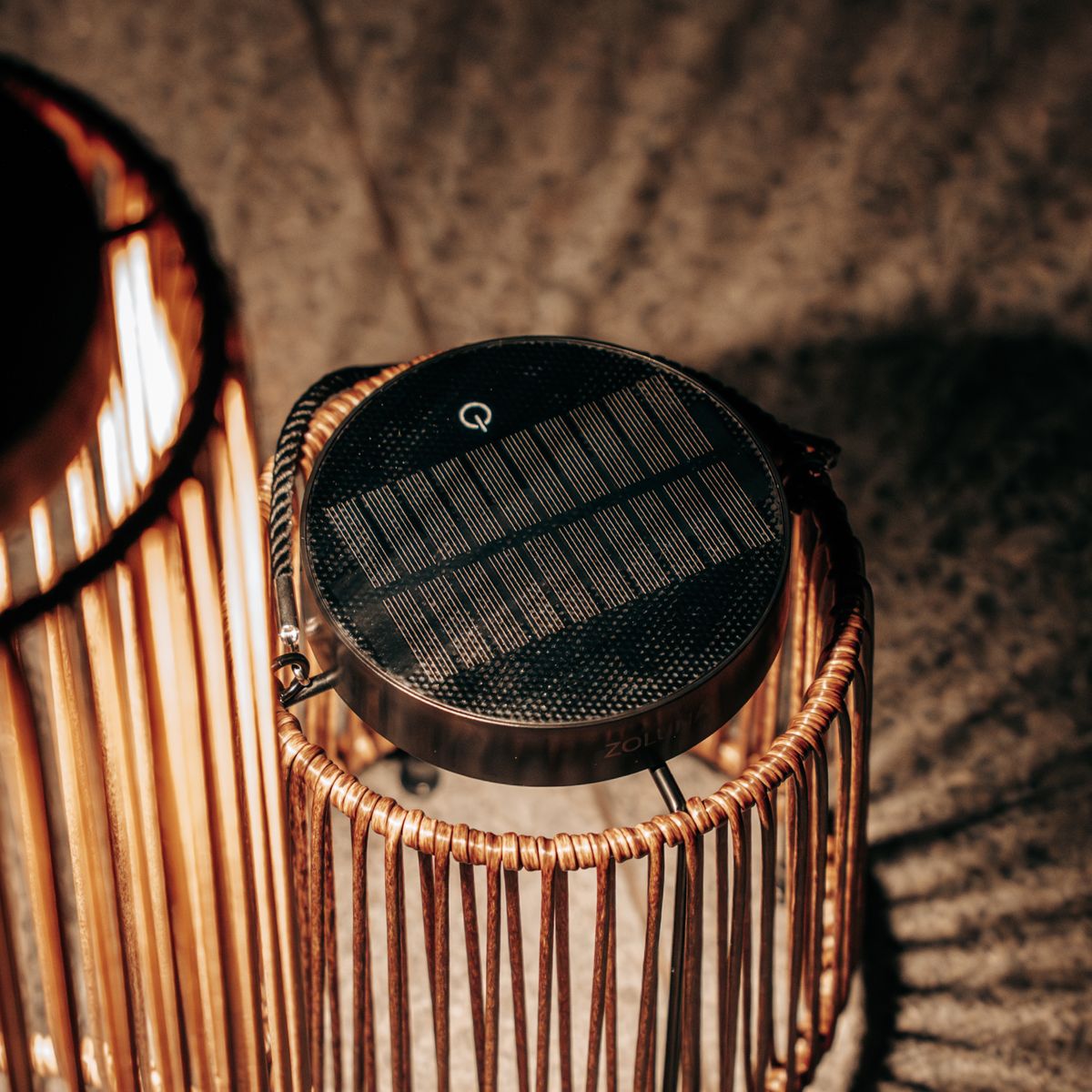 Solar Floor Lamp LUCA Light Oak