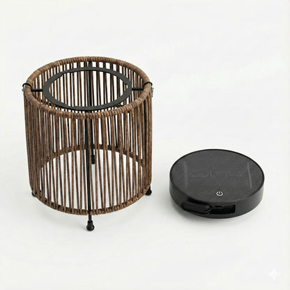 Solar Floor Lamp LUCA Light Oak