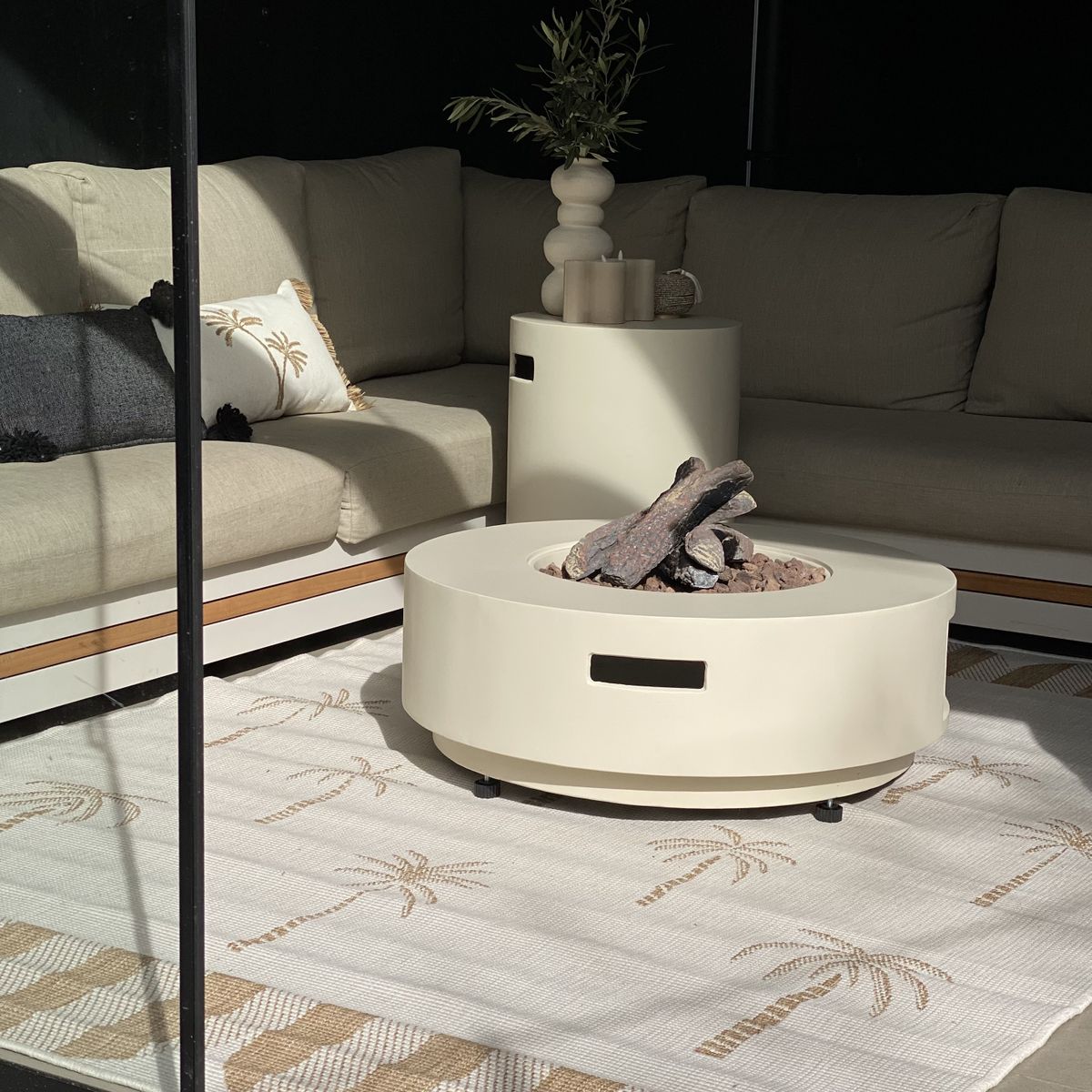 Estate Round 76 oyster beige