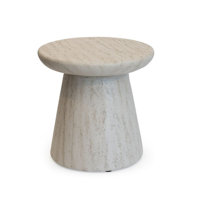 Side Table Round Travertine