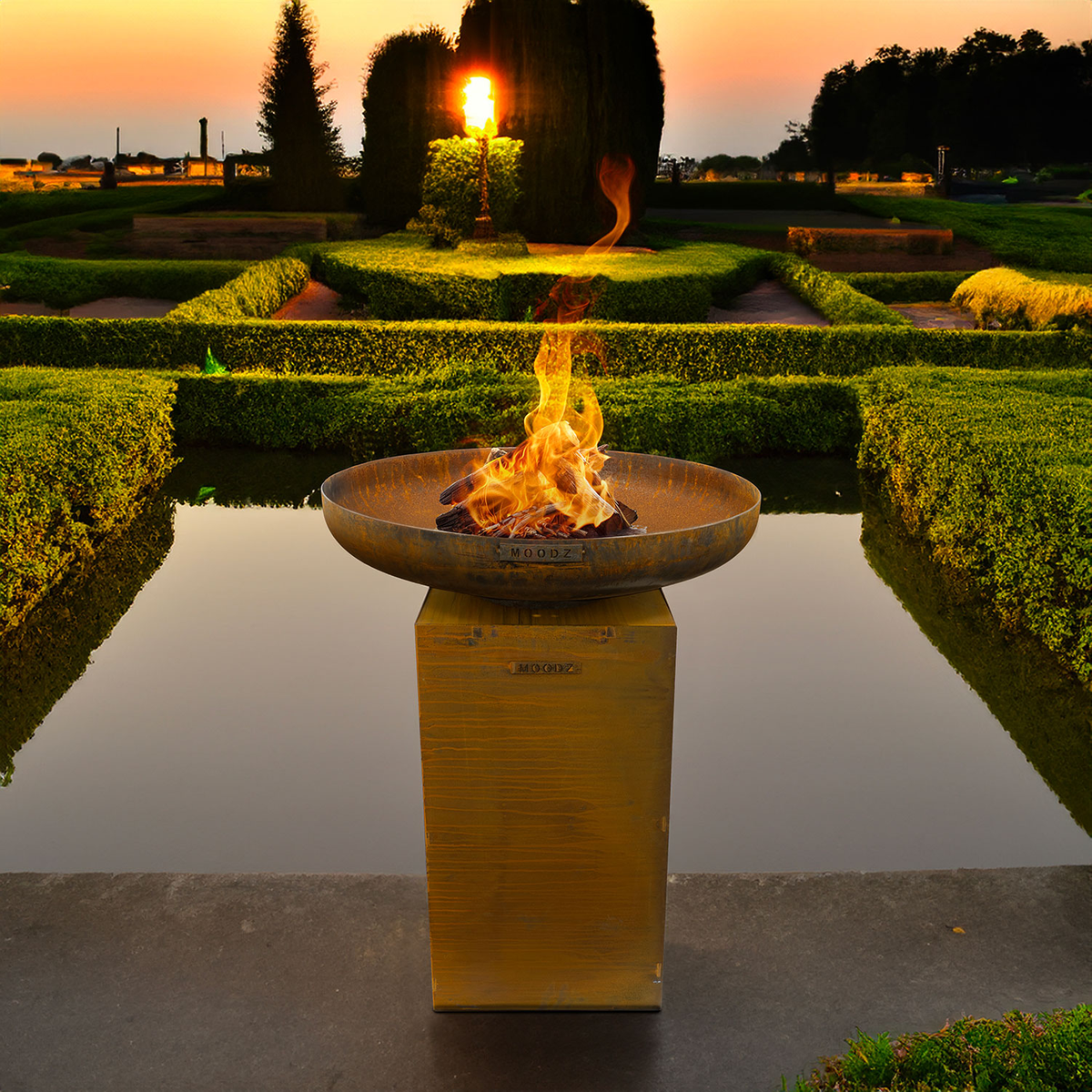 MOODZ Fire bowl base corten steel
